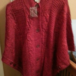 New - never worn- Denim &Co Pancho/Sweater